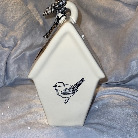 Rae Dunn “Fly” Ceramic Birdhouse with Bird Print - Picture 3 of 3